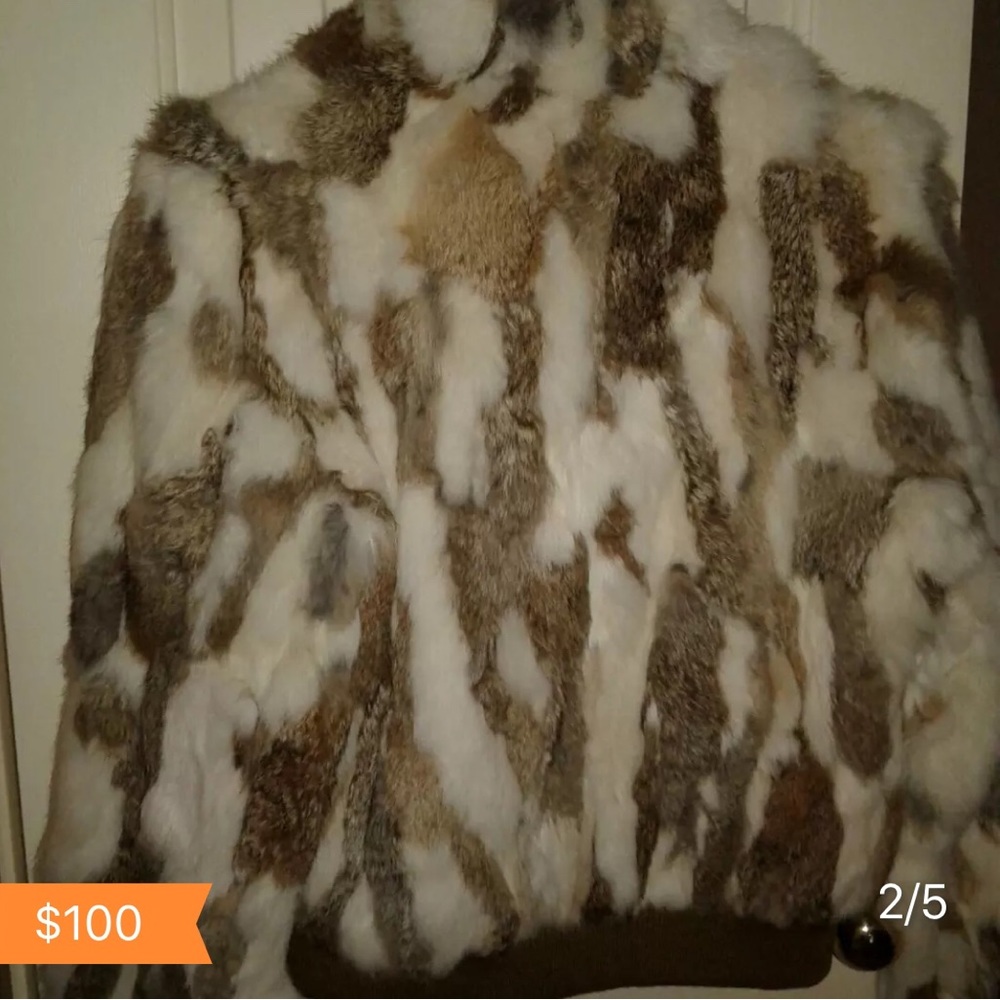 Women’s real rabbit fur jacket, size M
Soft and cozy